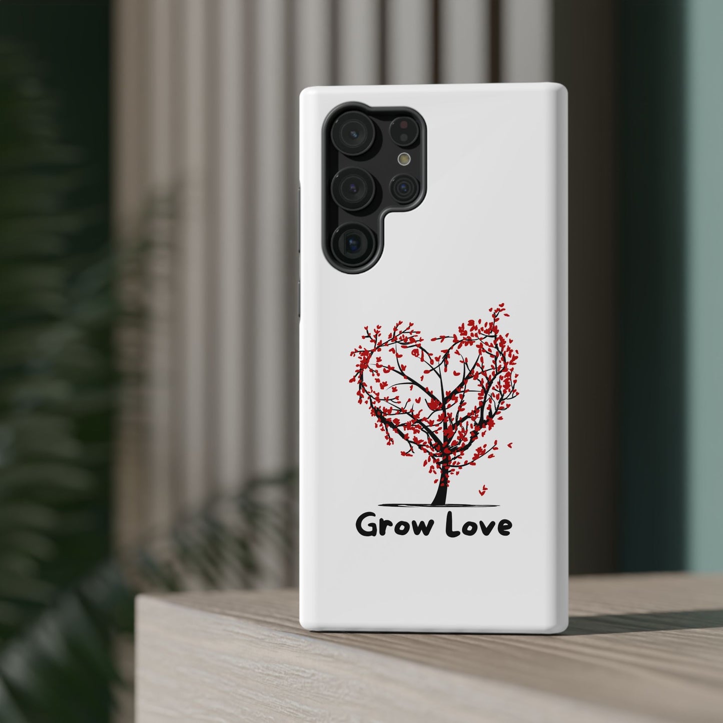 Grow Love Impact-Resistant Phone Case - Heart Tree Design