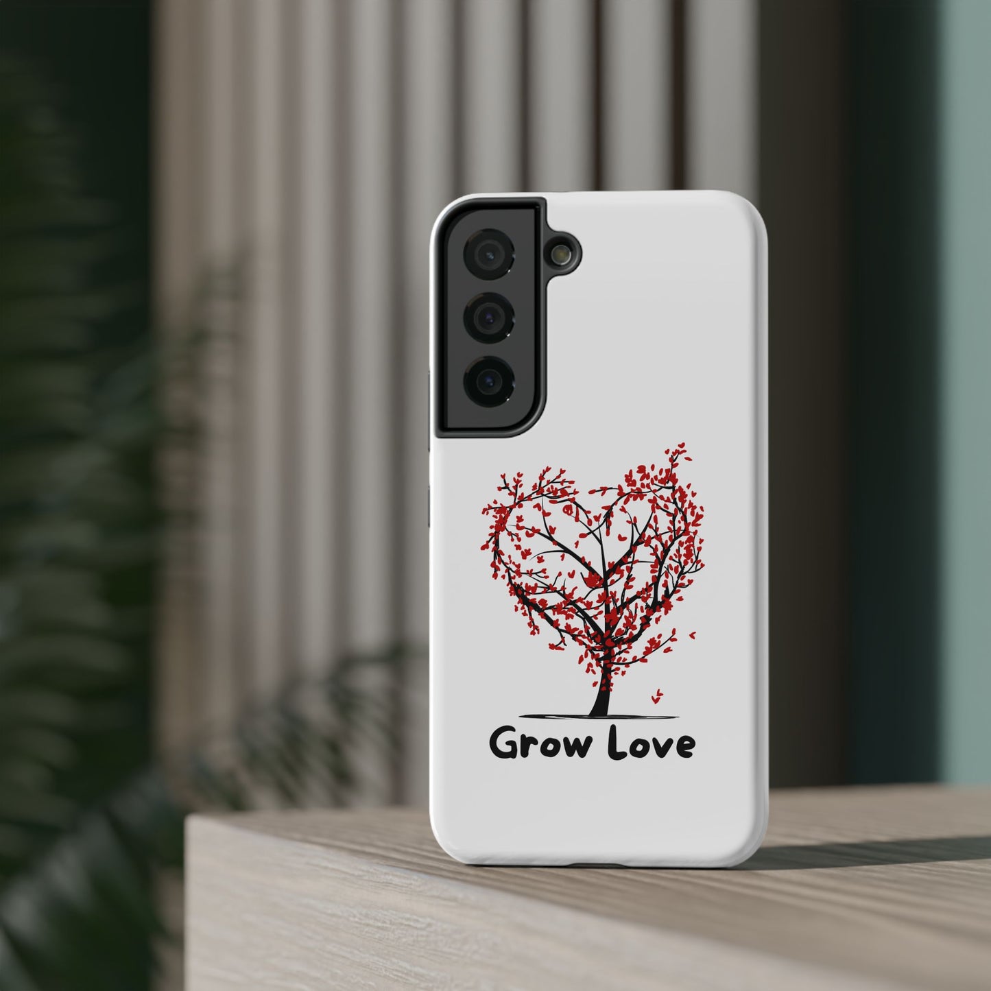 Grow Love Impact-Resistant Phone Case - Heart Tree Design