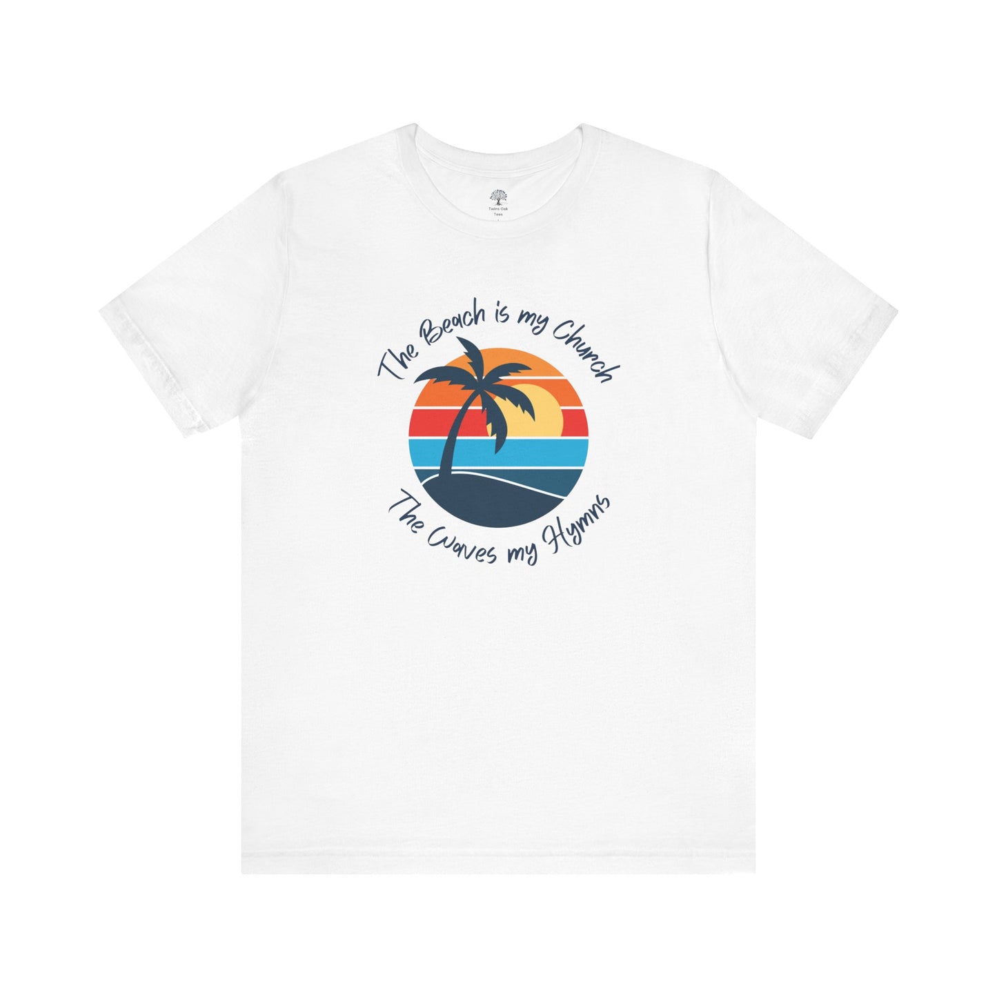 Sunset Beach Vibes Unisex Tee - "The Beach is my Church, The Waves my Hymns"