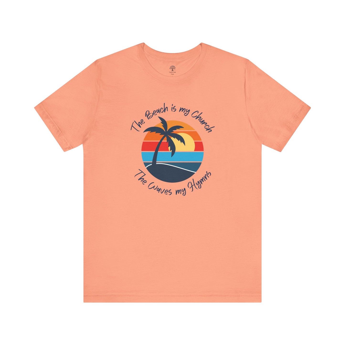 Sunset Beach Vibes Unisex Tee - "The Beach is my Church, The Waves my Hymns"