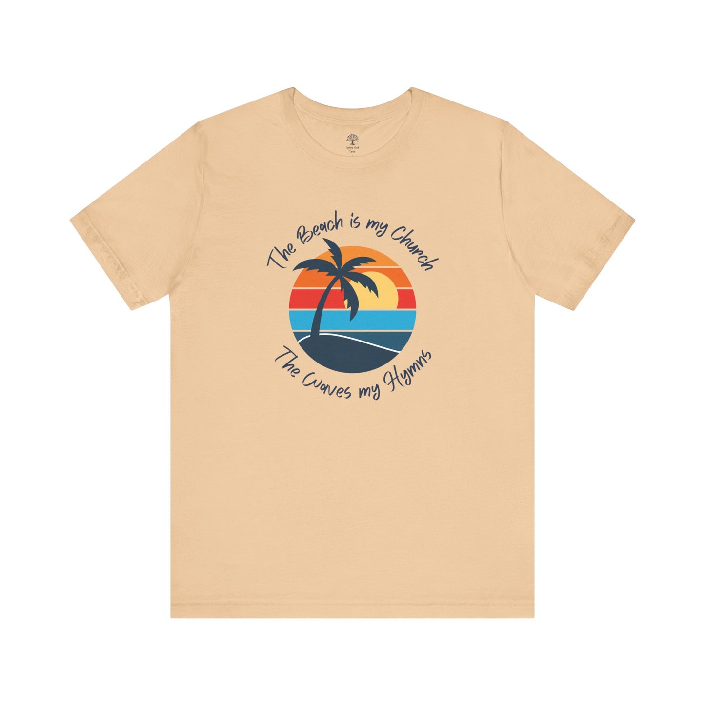 Sunset Beach Vibes Unisex Tee - "The Beach is my Church, The Waves my Hymns"