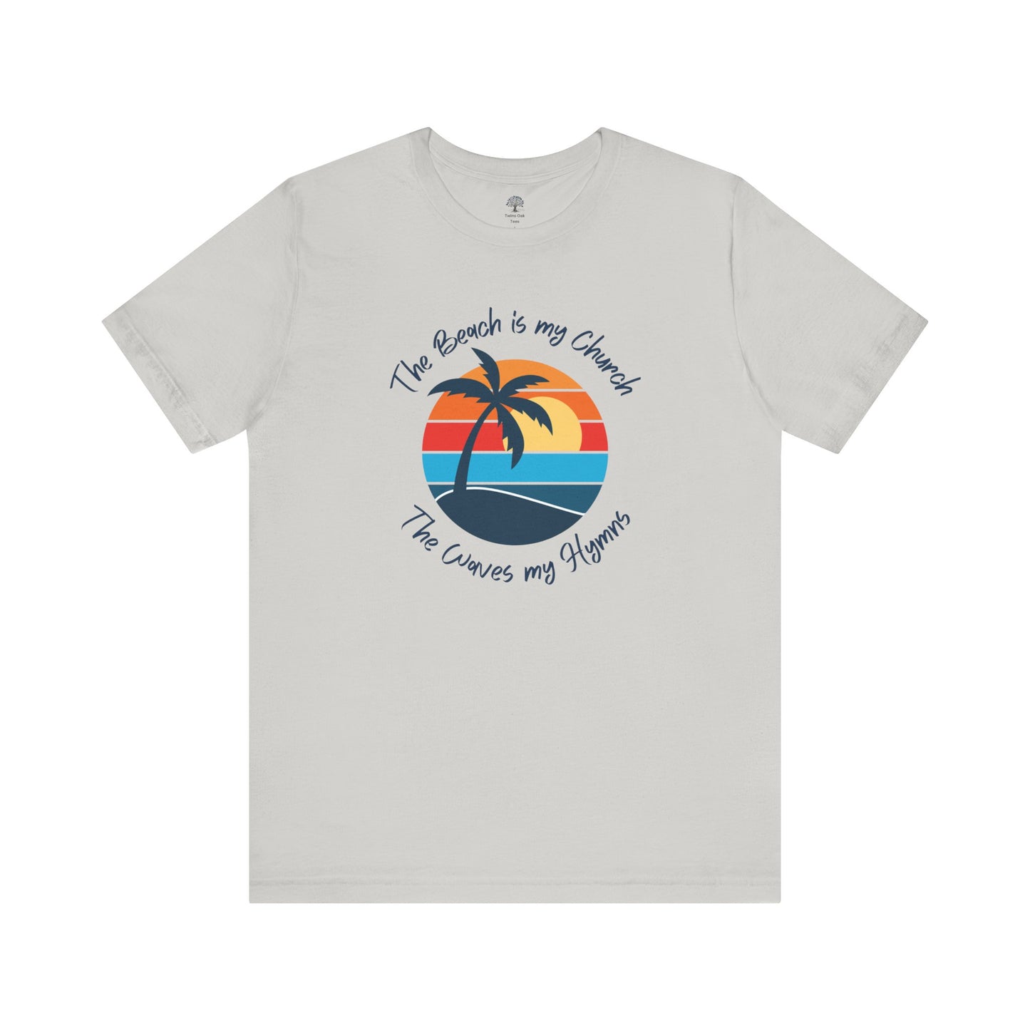 Sunset Beach Vibes Unisex Tee - "The Beach is my Church, The Waves my Hymns"
