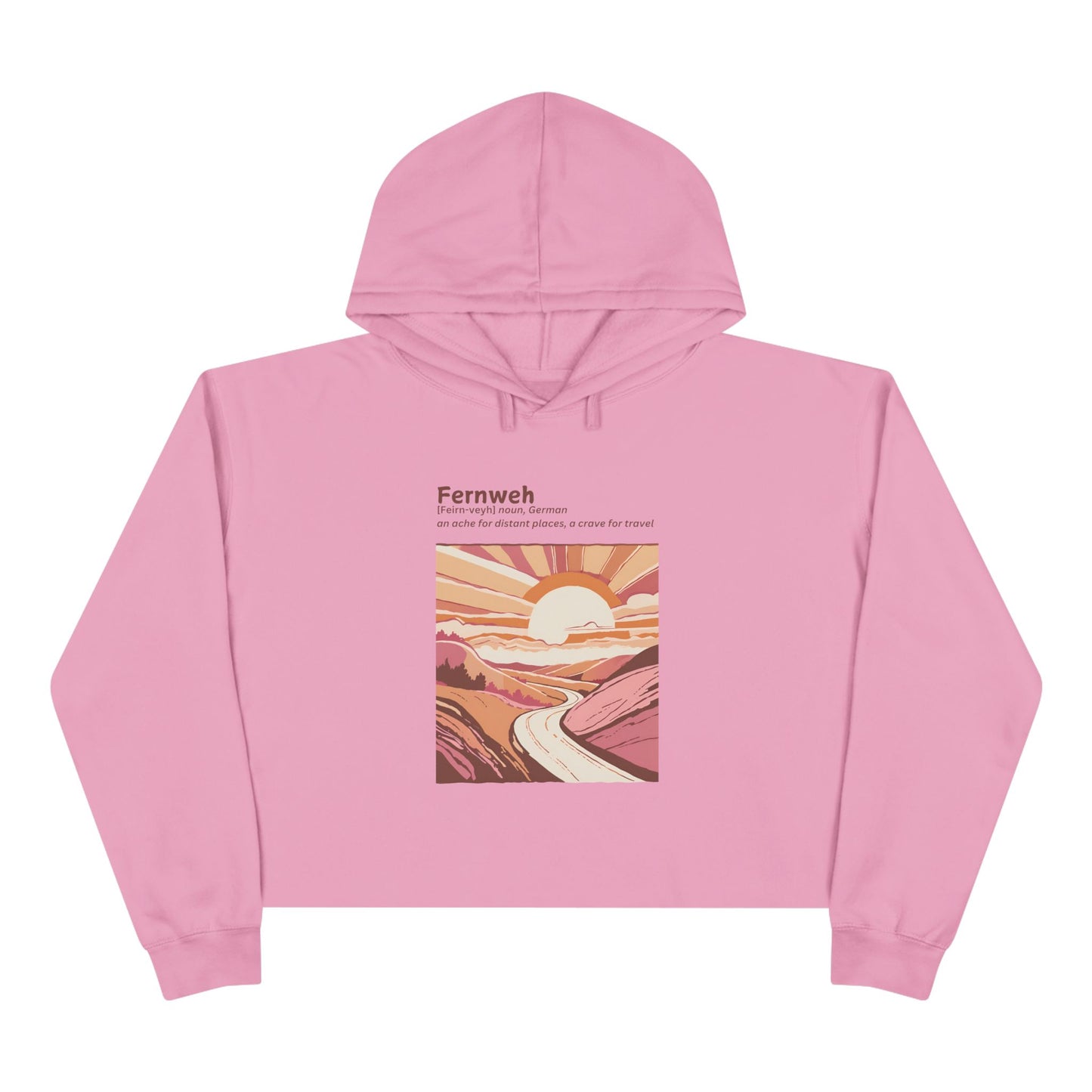 Fernweh Crop Hoodie - Scenic Travel Vibes for Adventure Lovers