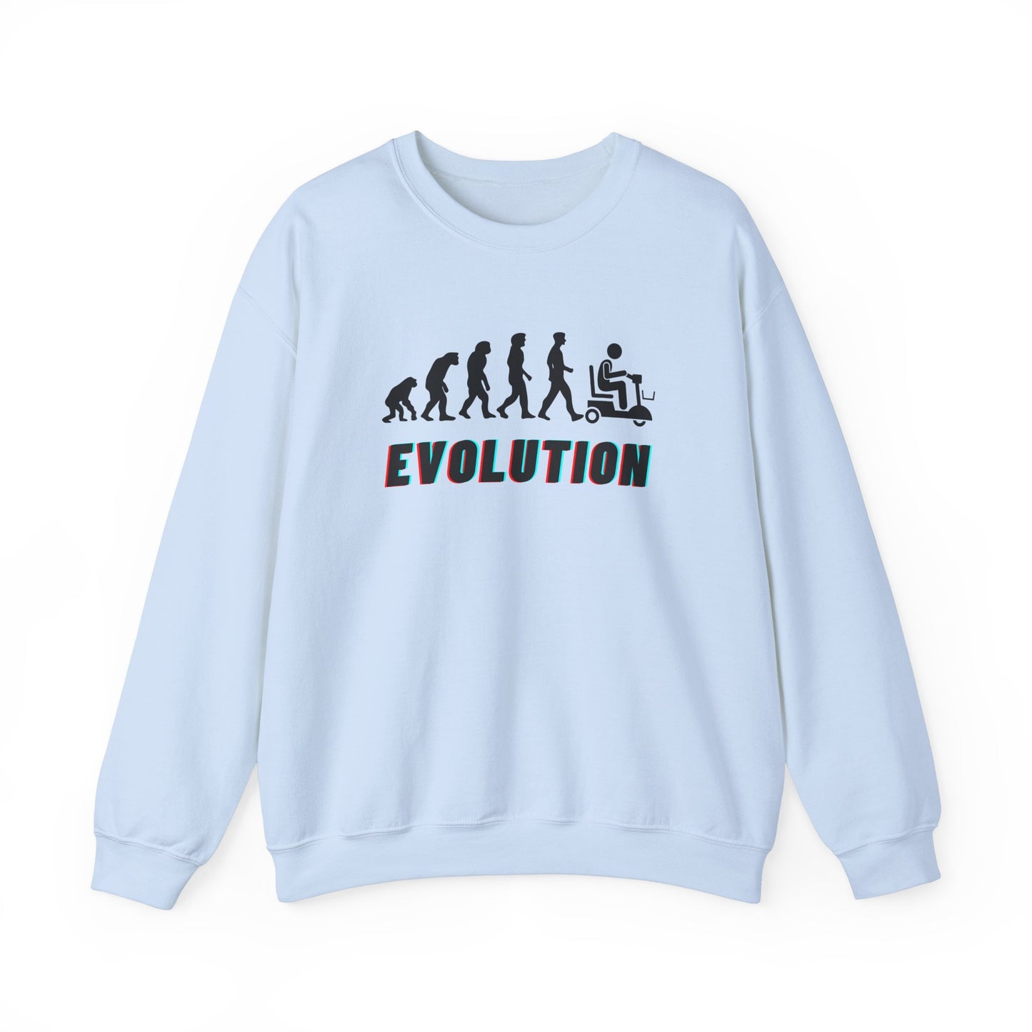 Evolution Unisex Heavy Blend™ Crewneck Sweatshirt – Perfect for Comedy Lovers & Science Enthusiasts