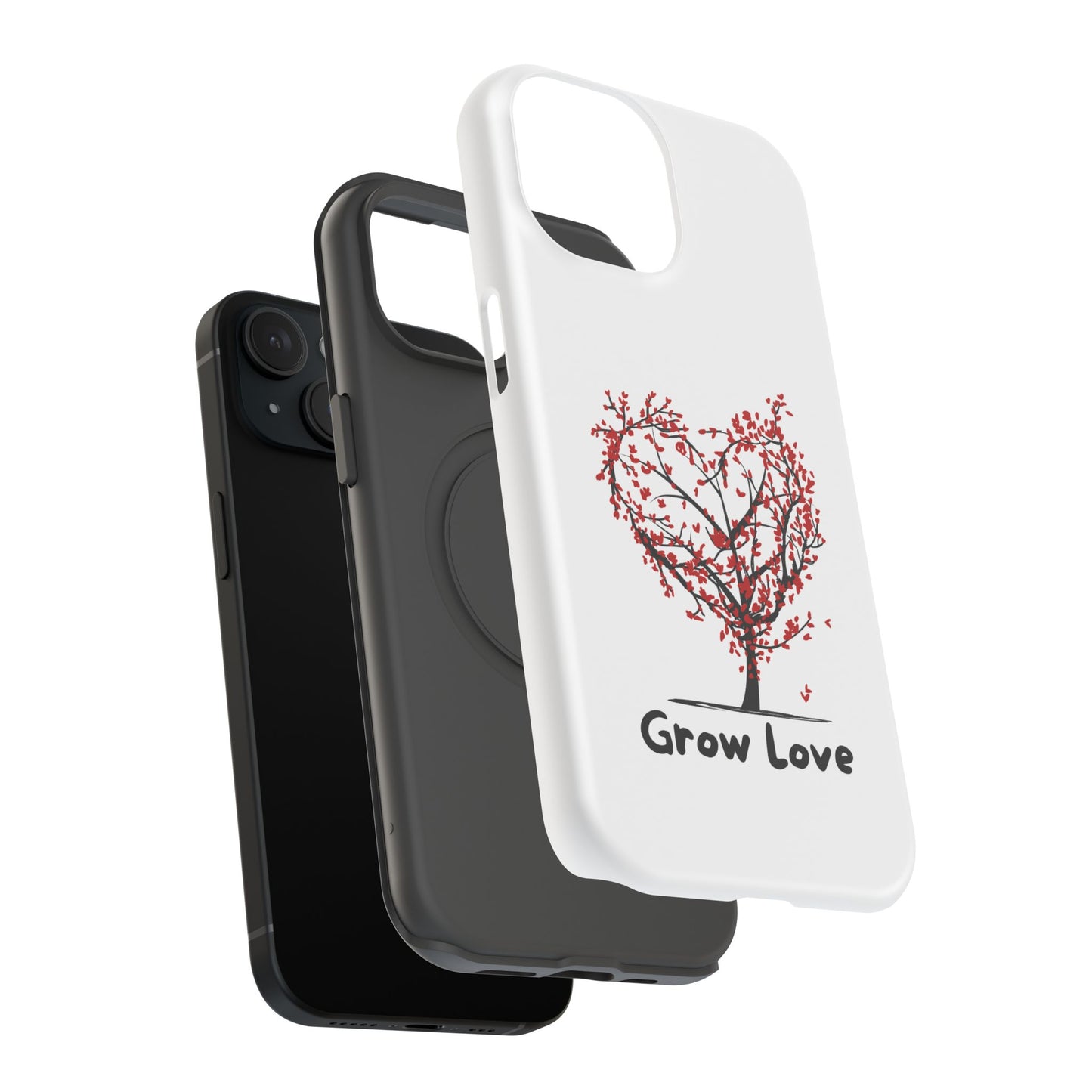 Grow Love Impact-Resistant Phone Case - Heart Tree Design