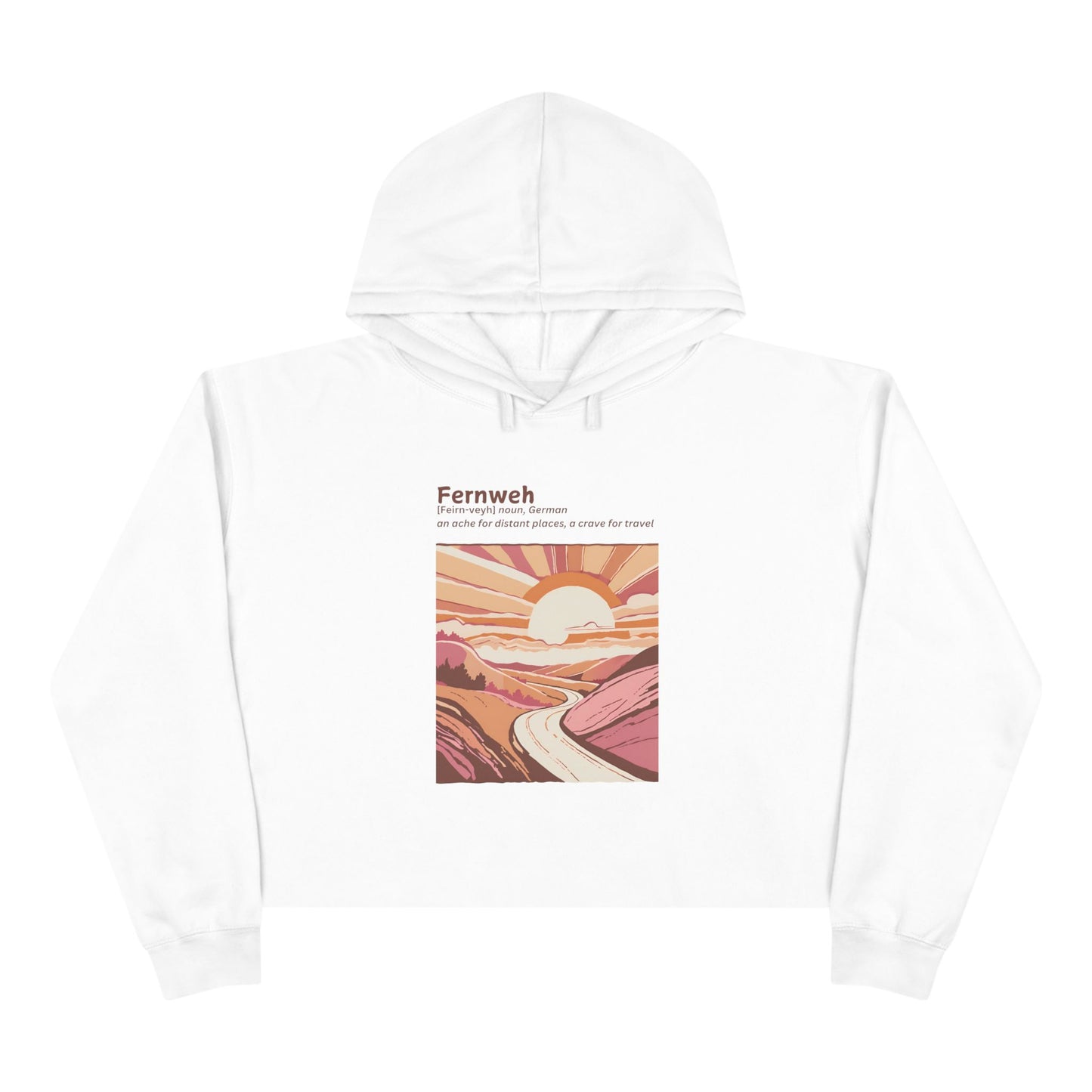 Fernweh Crop Hoodie - Scenic Travel Vibes for Adventure Lovers