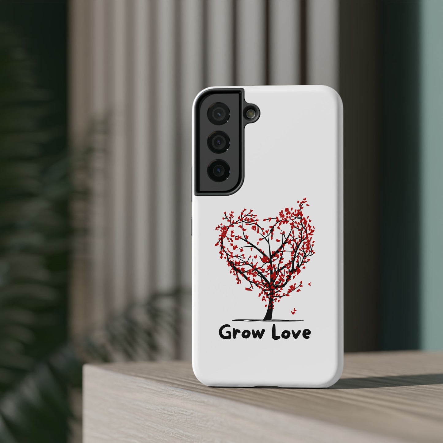 Grow Love Impact-Resistant Phone Case - Heart Tree Design