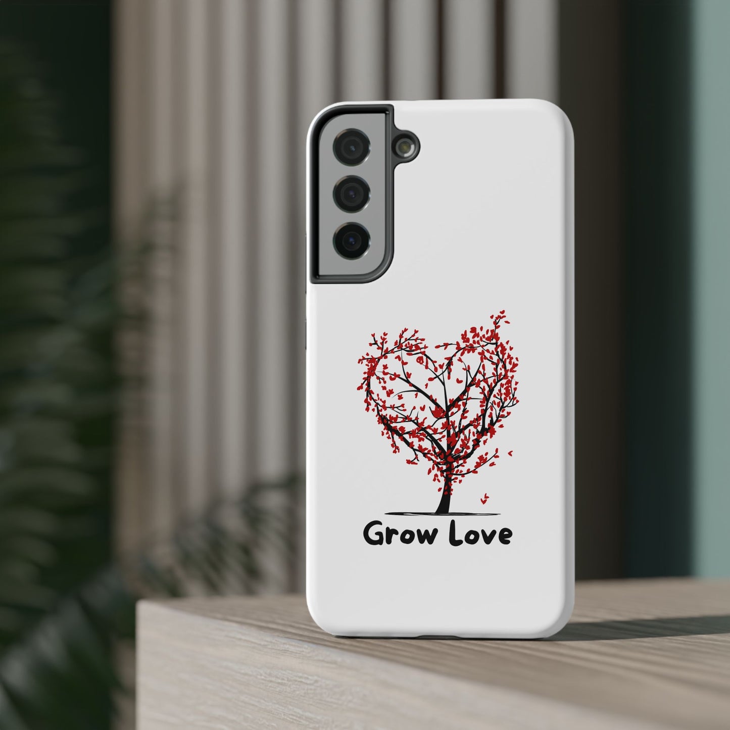 Grow Love Impact-Resistant Phone Case - Heart Tree Design