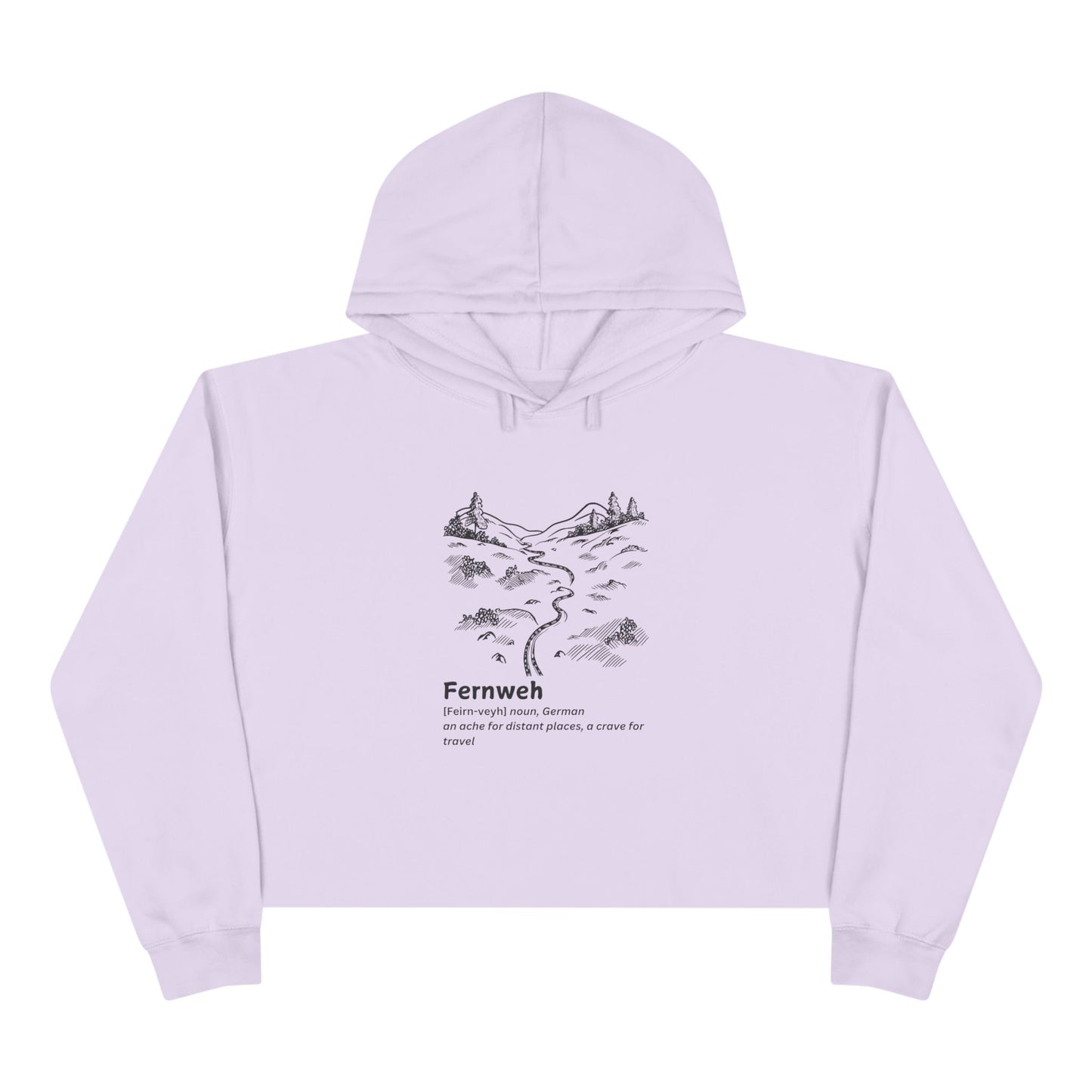 Fernweh Crop Hoodie - Adventure-Inspired Casual Wear