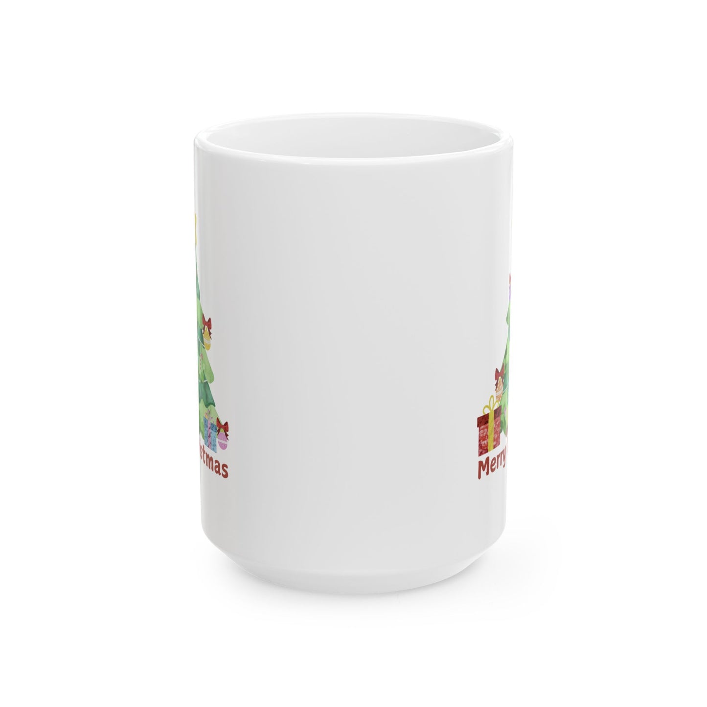 Festive Christmas Tree Ceramic Mug – Merry Christmas Design (11oz & 15oz)