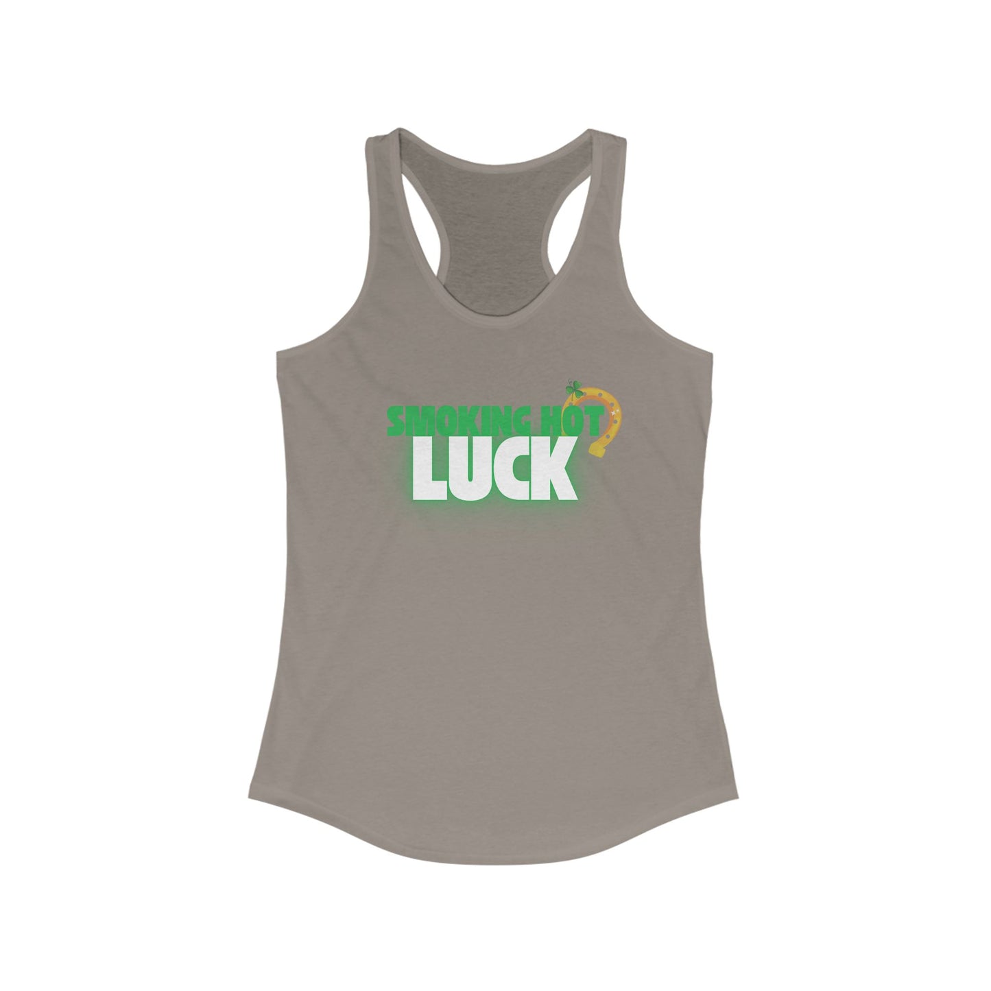 Smoking Hot Luck Women's Racerback Tank - Perfect for St. Patrick's Day Celebrations!