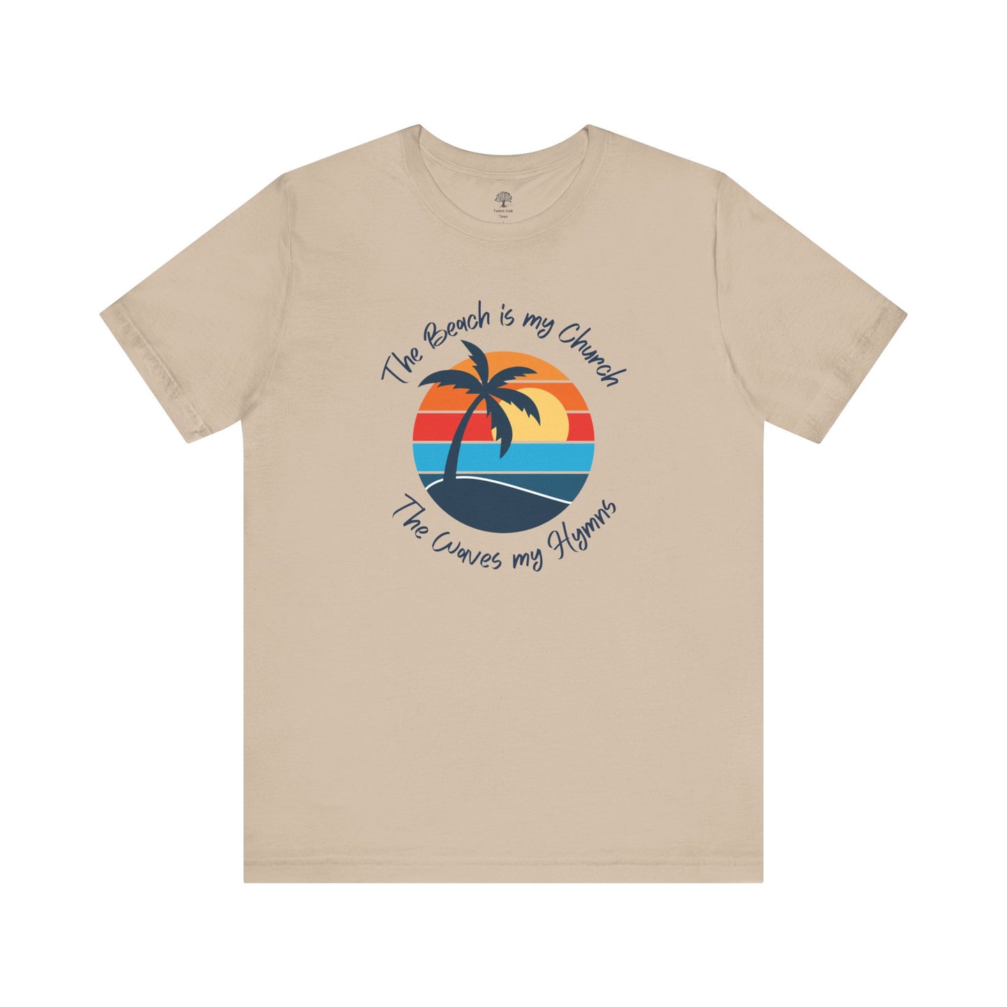 Sunset Beach Vibes Unisex Tee - "The Beach is my Church, The Waves my Hymns"