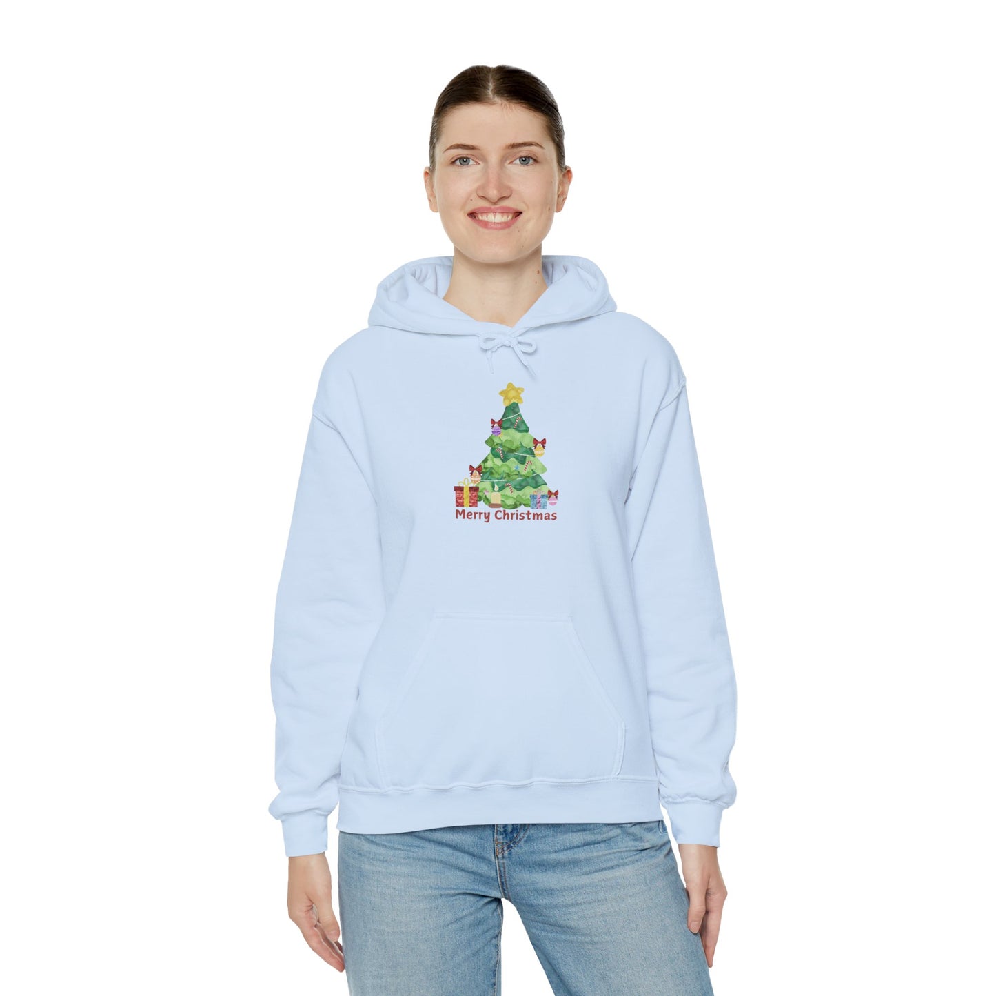 Merry Christmas Tree Hoodie - Unisex Heavy Blend™ Sweatshirt