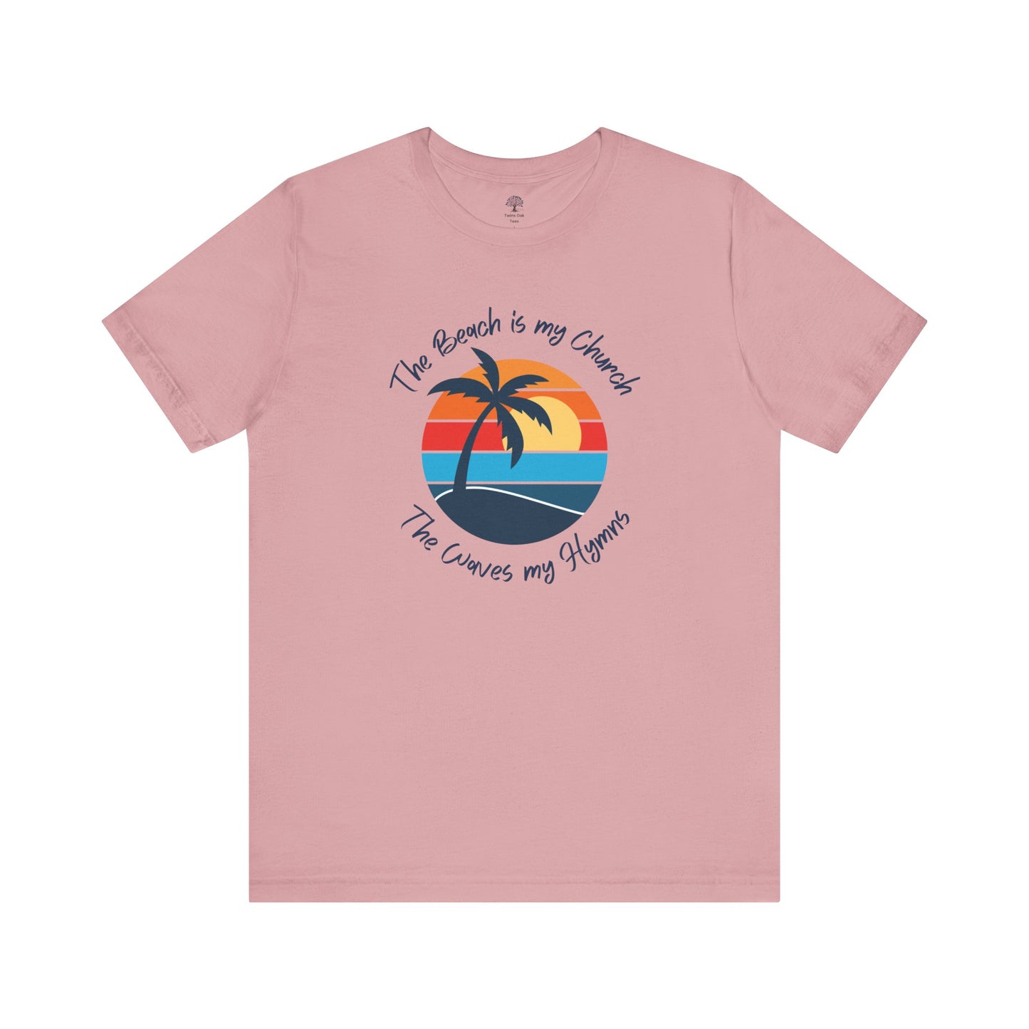 Sunset Beach Vibes Unisex Tee - "The Beach is my Church, The Waves my Hymns"