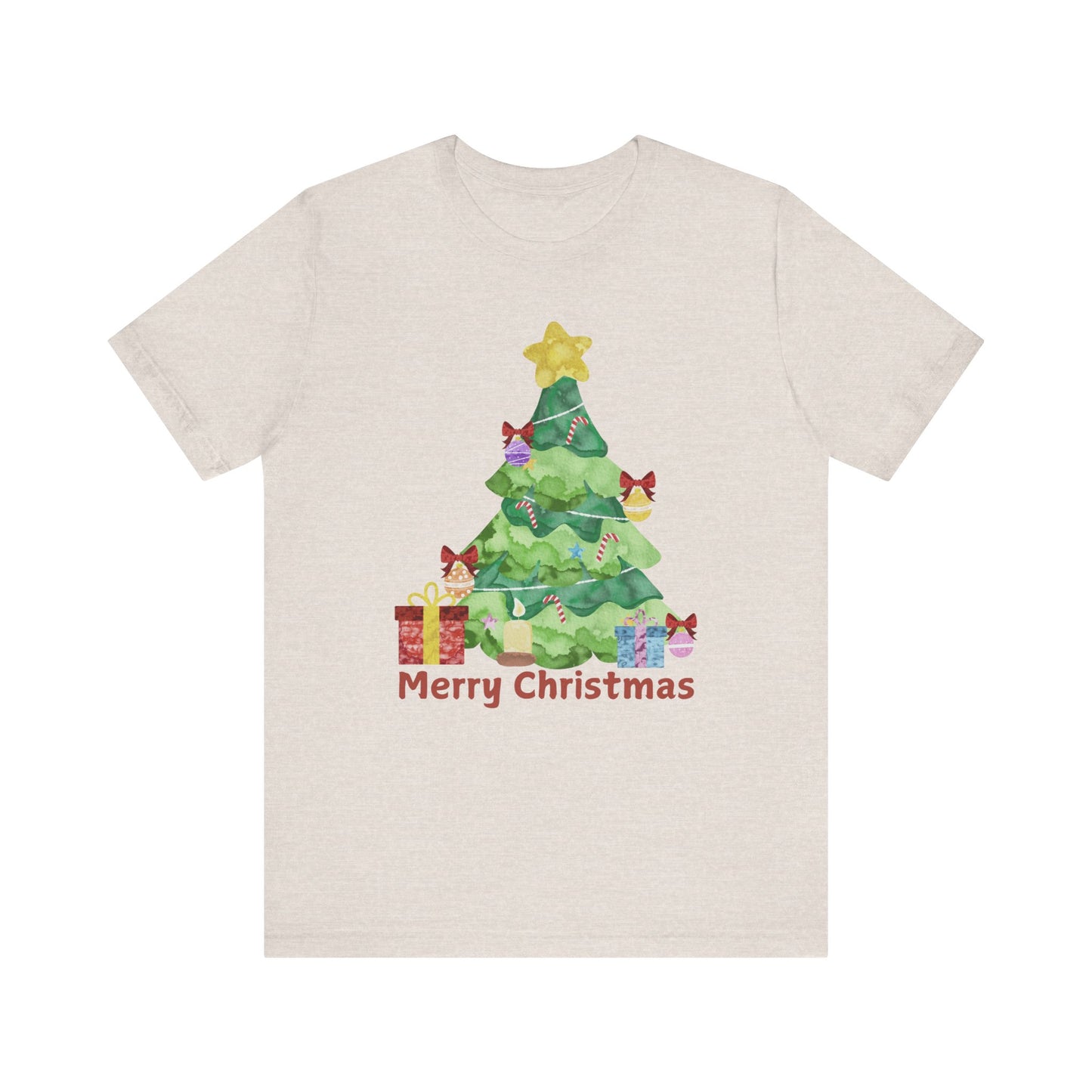 Merry Christmas Unisex Jersey Short Sleeve Tee - Festive Holiday Shirt