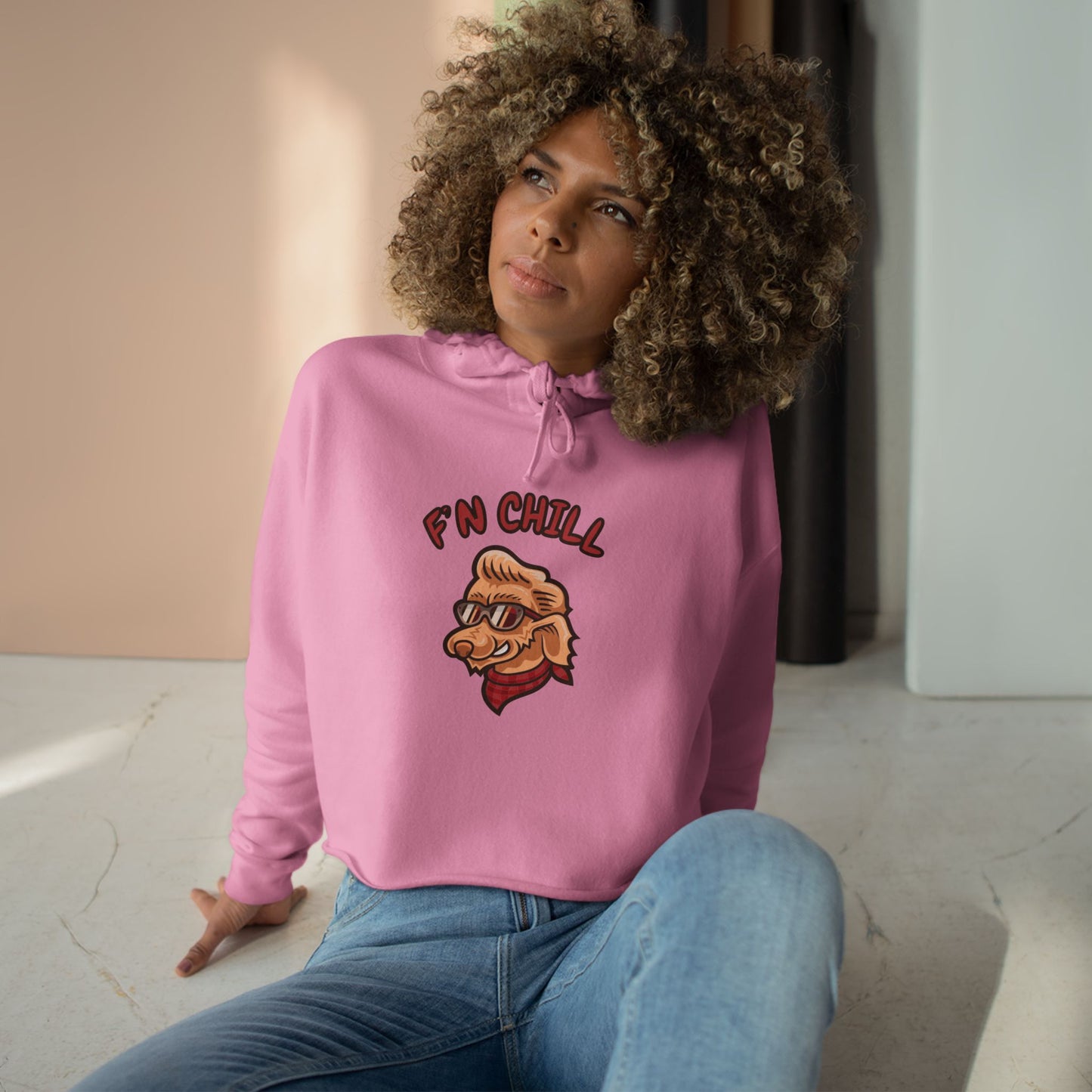 F'N Chill Crop Hoodie – Fun & Relaxed Style for Effortless Vibes