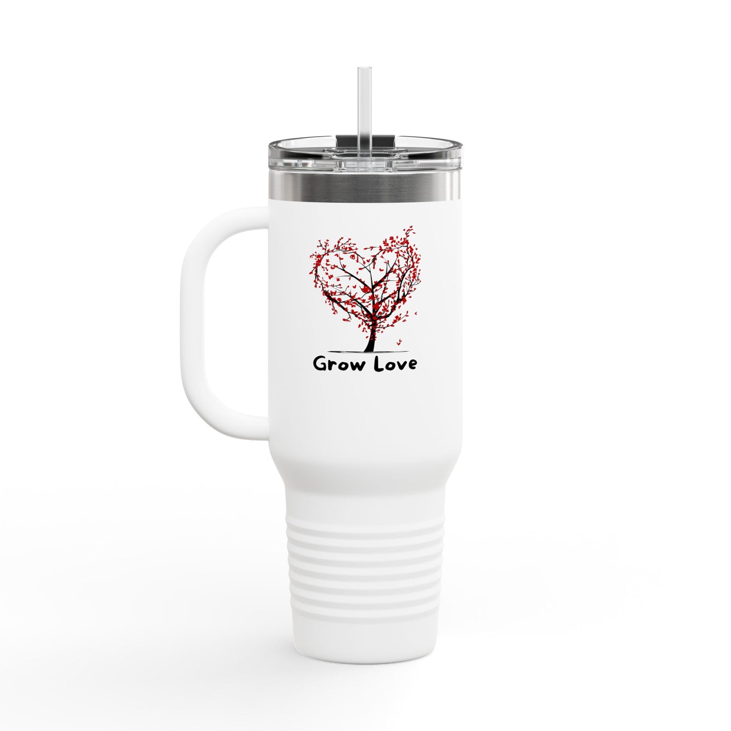 Grow Love Insulated Travel Mug - 40oz Coffee Tumbler for On-the-Go