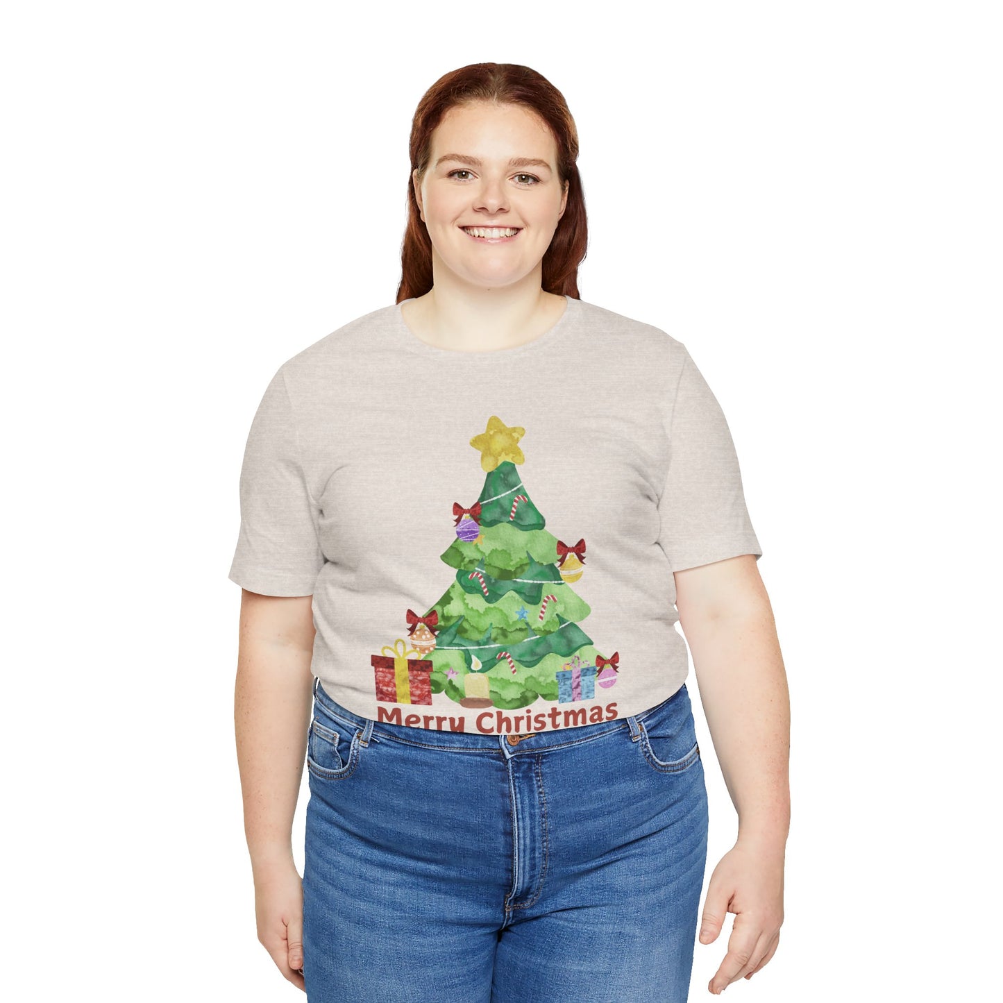 Merry Christmas Unisex Jersey Short Sleeve Tee - Festive Holiday Shirt