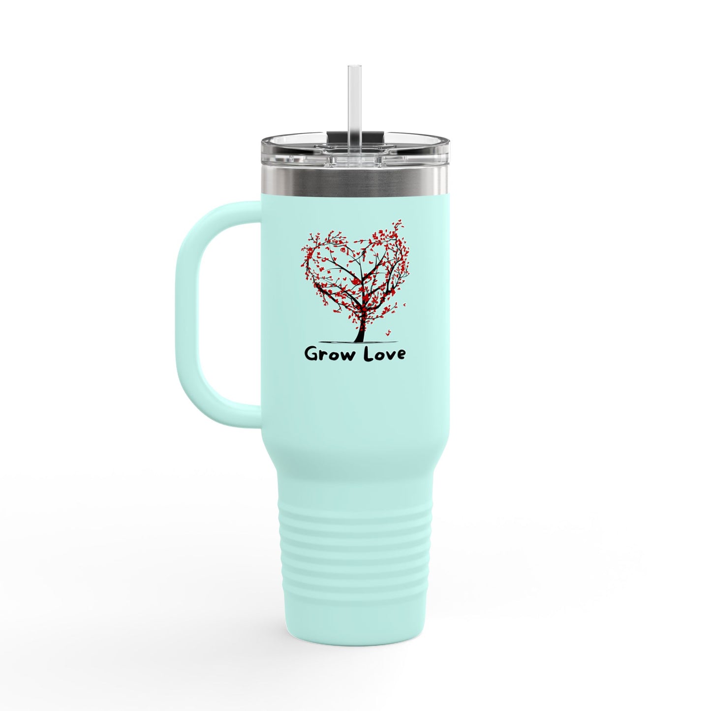 Grow Love Insulated Travel Mug - 40oz Coffee Tumbler for On-the-Go