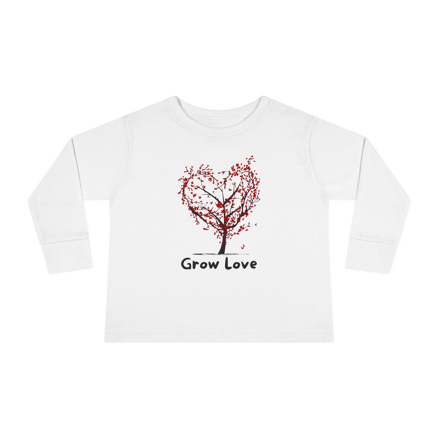 Toddler Long Sleeve Tee - Grow Love Tree Design