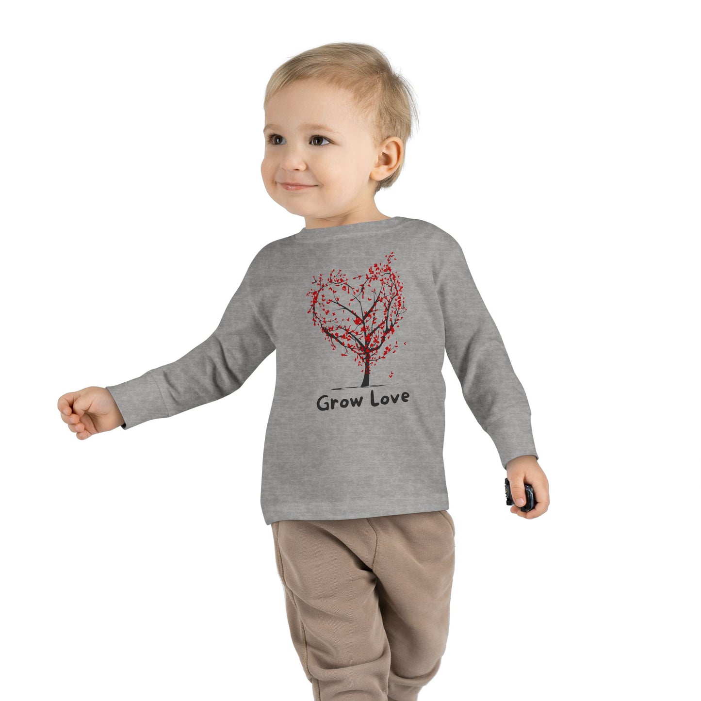 Toddler Long Sleeve Tee - Grow Love Tree Design