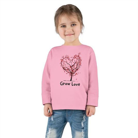 Toddler Long Sleeve Tee - Grow Love Tree Design