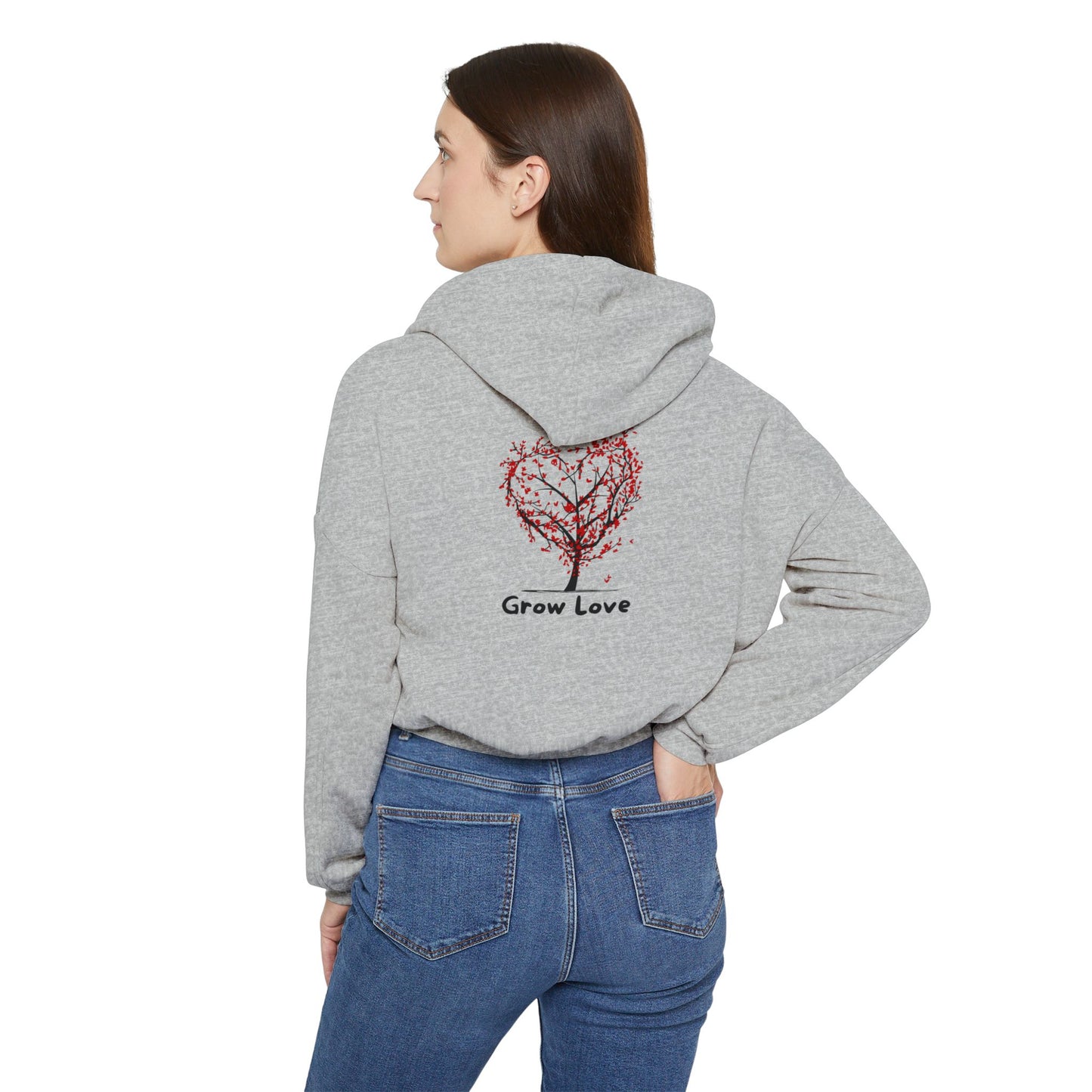 Hoodie - Grow Love Women's Cinched Bottom Hoodie