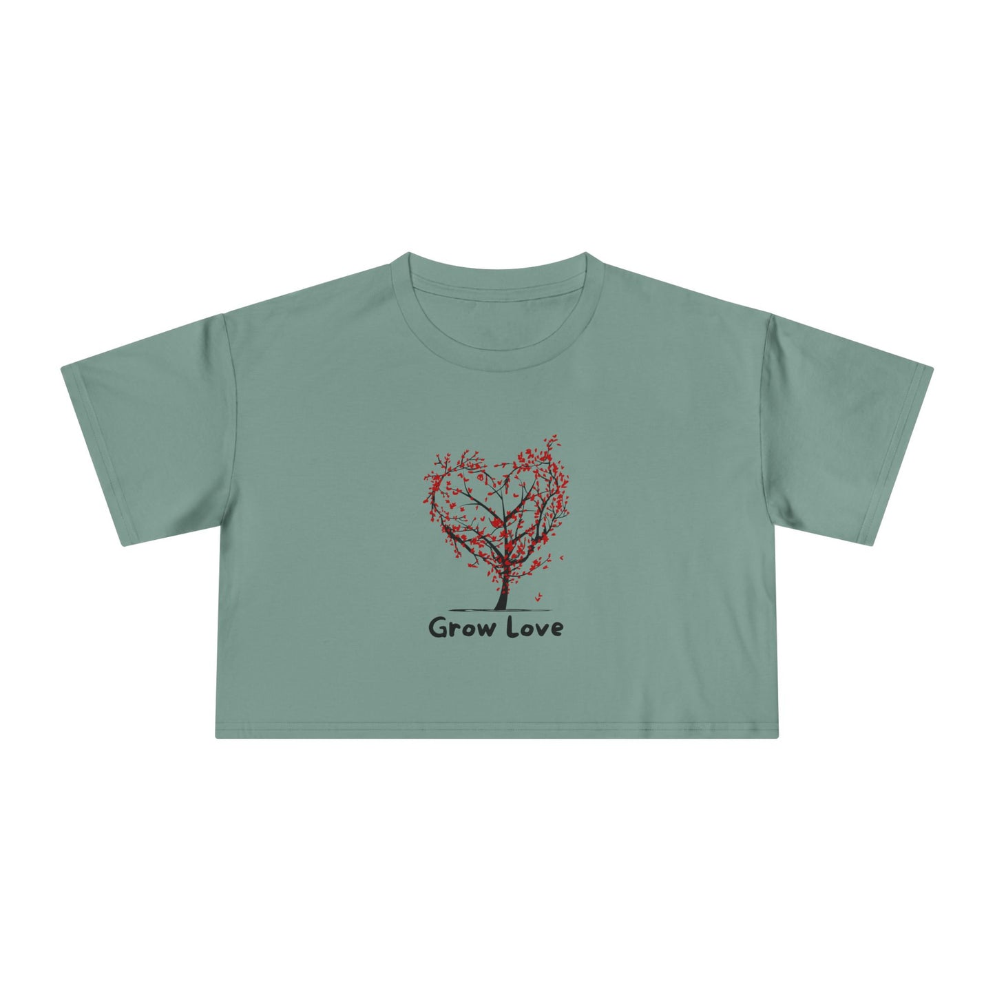 Grow Love Women's Crop Tee - Cute & Stylish for Every Occasion