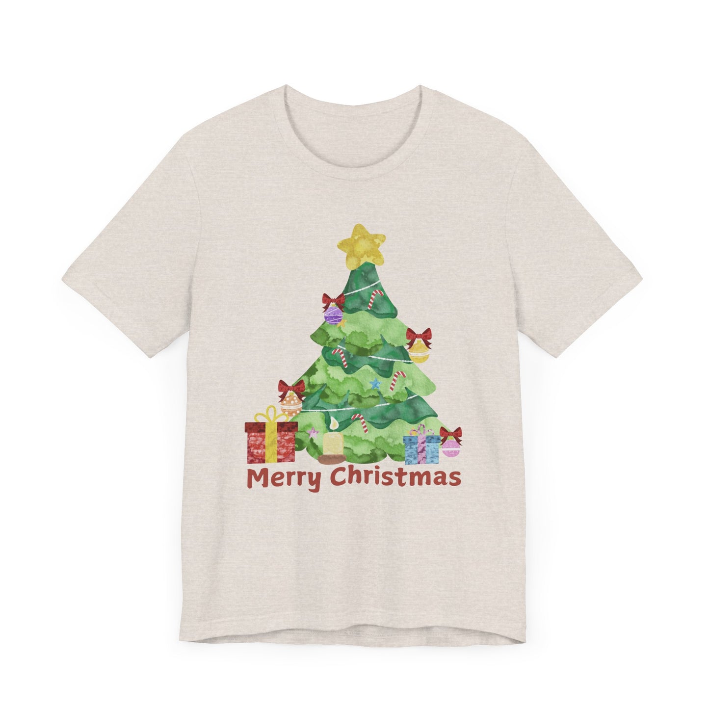 Merry Christmas Unisex Jersey Short Sleeve Tee - Festive Holiday Shirt