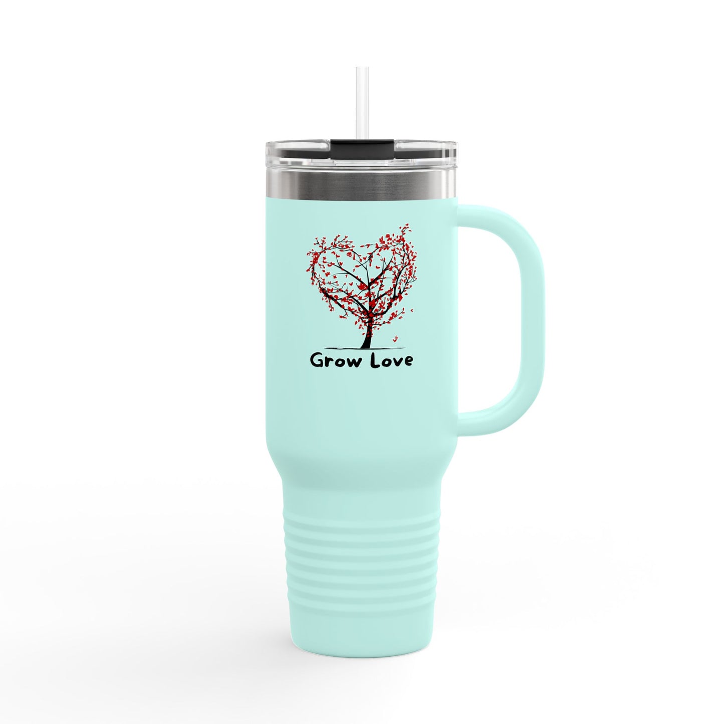 Grow Love Insulated Travel Mug - 40oz Coffee Tumbler for On-the-Go