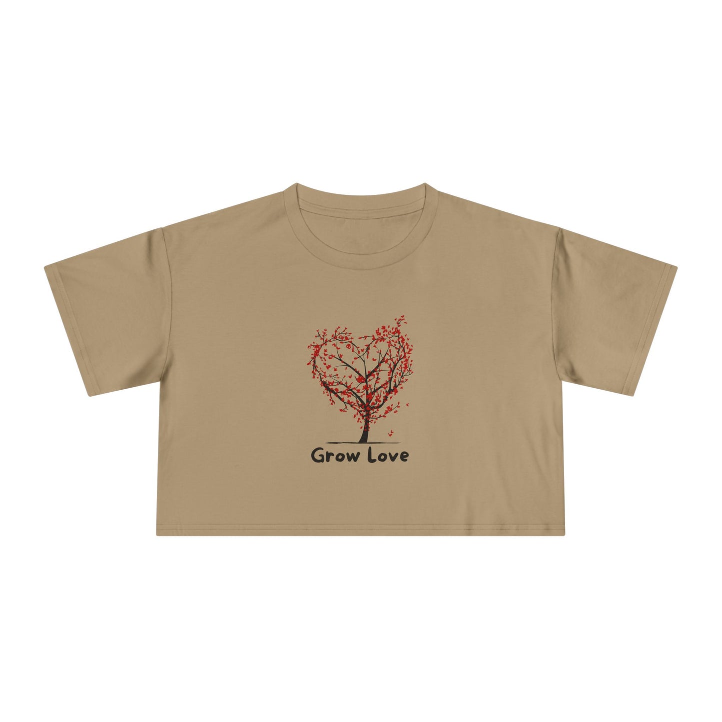 Grow Love Women's Crop Tee - Cute & Stylish for Every Occasion