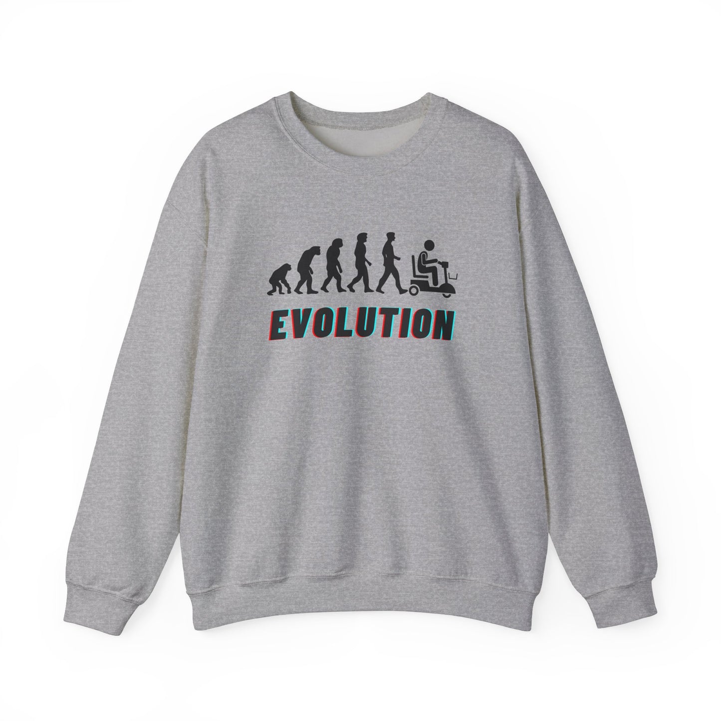 Evolution Unisex Heavy Blend™ Crewneck Sweatshirt – Perfect for Comedy Lovers & Science Enthusiasts