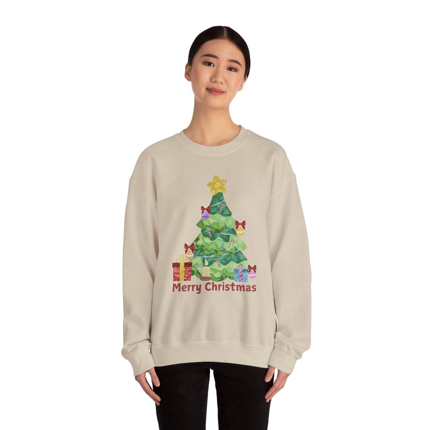 Merry Christmas Crewneck Sweatshirt - Cozy Unisex Holiday Sweater