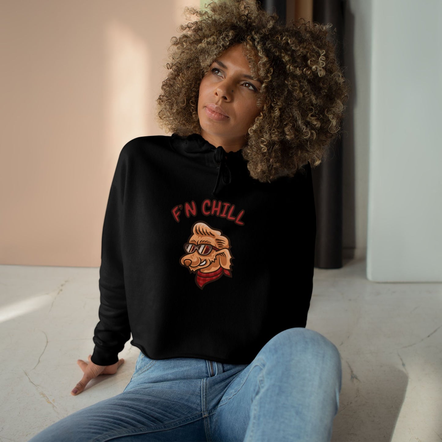 F'N Chill Crop Hoodie – Fun & Relaxed Style for Effortless Vibes