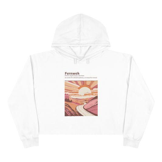 Fernweh Crop Hoodie - Scenic Travel Vibes for Adventure Lovers