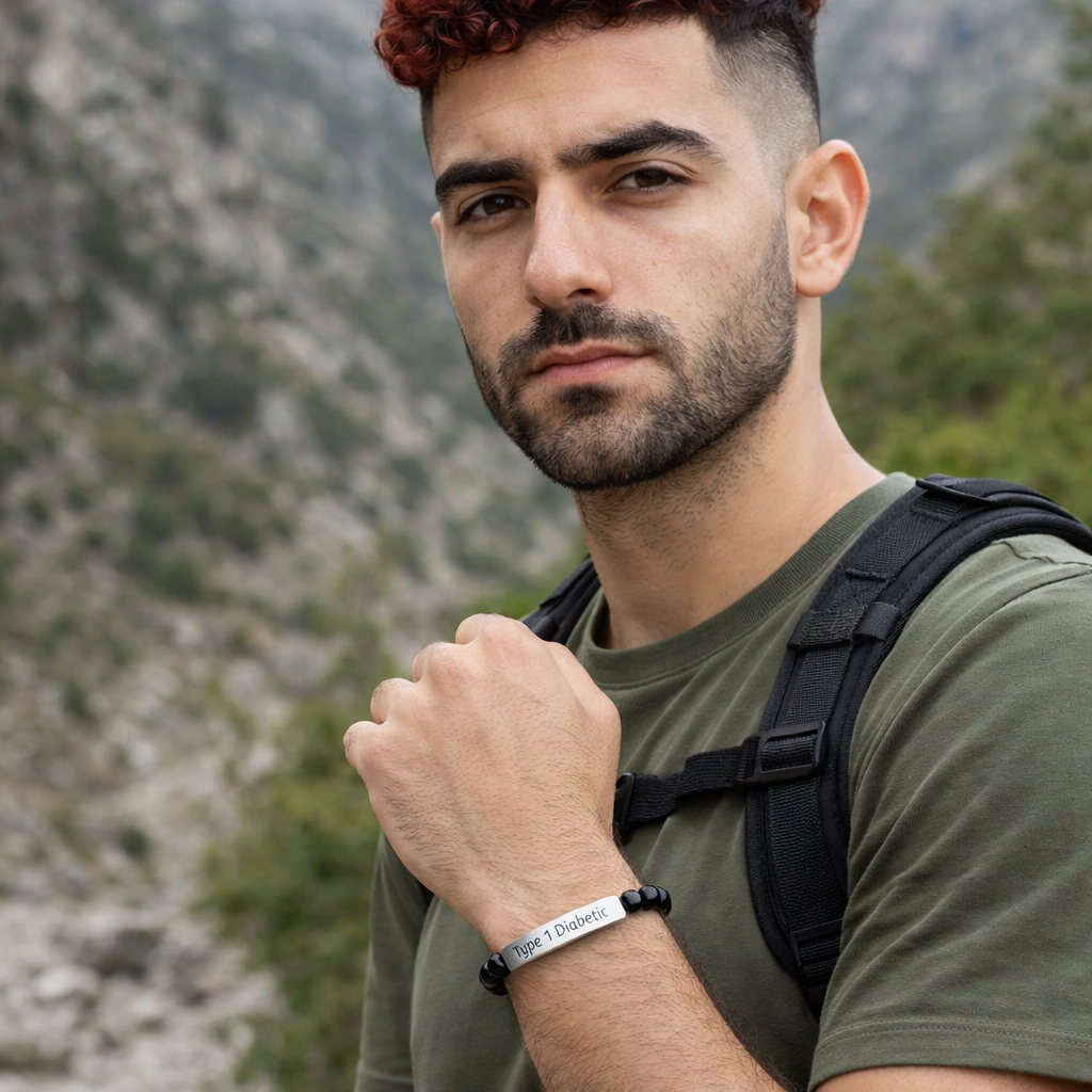 Type 1 Diabetes Medical Alert Bracelet - Instant emergency identification when you can’t speak for yourself