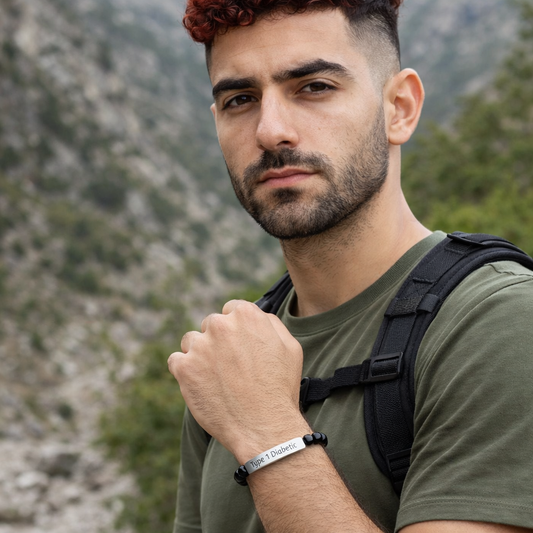 Type 1 Diabetes Medical Alert Bracelet - Instant emergency identification when you can’t speak for yourself