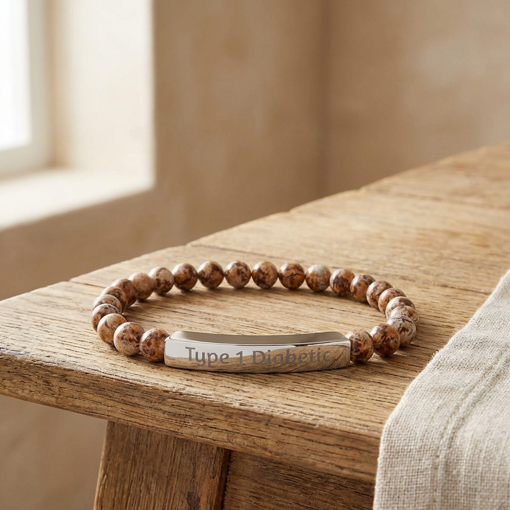Type 1 Diabetes Medical Alert Bracelet - Instant emergency identification when you can’t speak for yourself