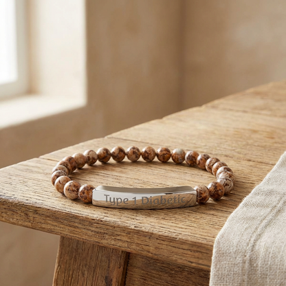 Type 1 Diabetes Medical Alert Bracelet - Instant emergency identification when you can’t speak for yourself