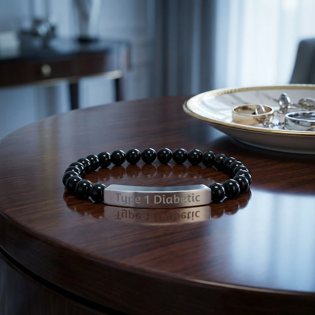 Type 1 Diabetes Medical Alert Bracelet - Instant emergency identification when you can’t speak for yourself