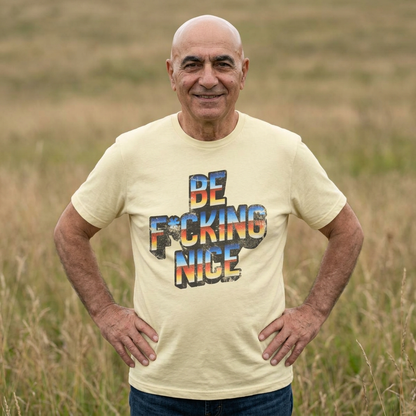 Be F*cking Nice Tee | Retro Sunset Graphic T-Shirt