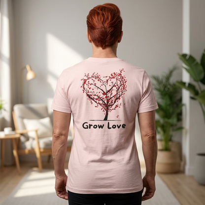 Grow Love T-Shirt | Meaningful Tree Graphic Tee for Gifting