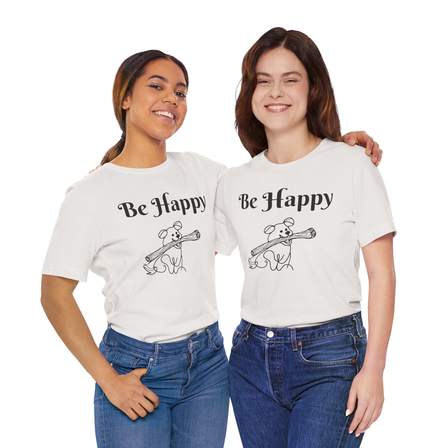 Dog Stick Tee - Spread Happy Unisex Jersey Short Sleeve