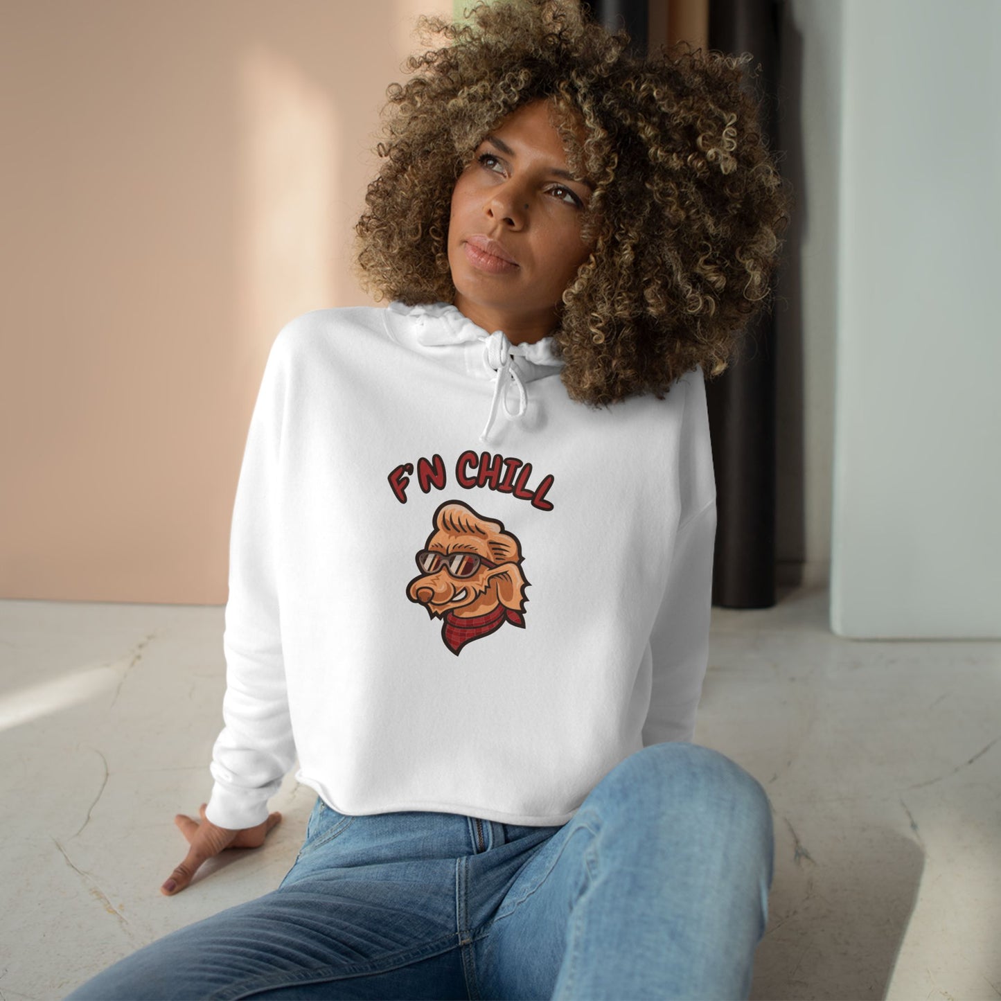 F'N Chill Crop Hoodie – Fun & Relaxed Style for Effortless Vibes