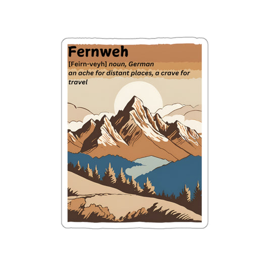 Fernweh Kiss-Cut Stickers - Travel Inspired, Nature Aesthetic