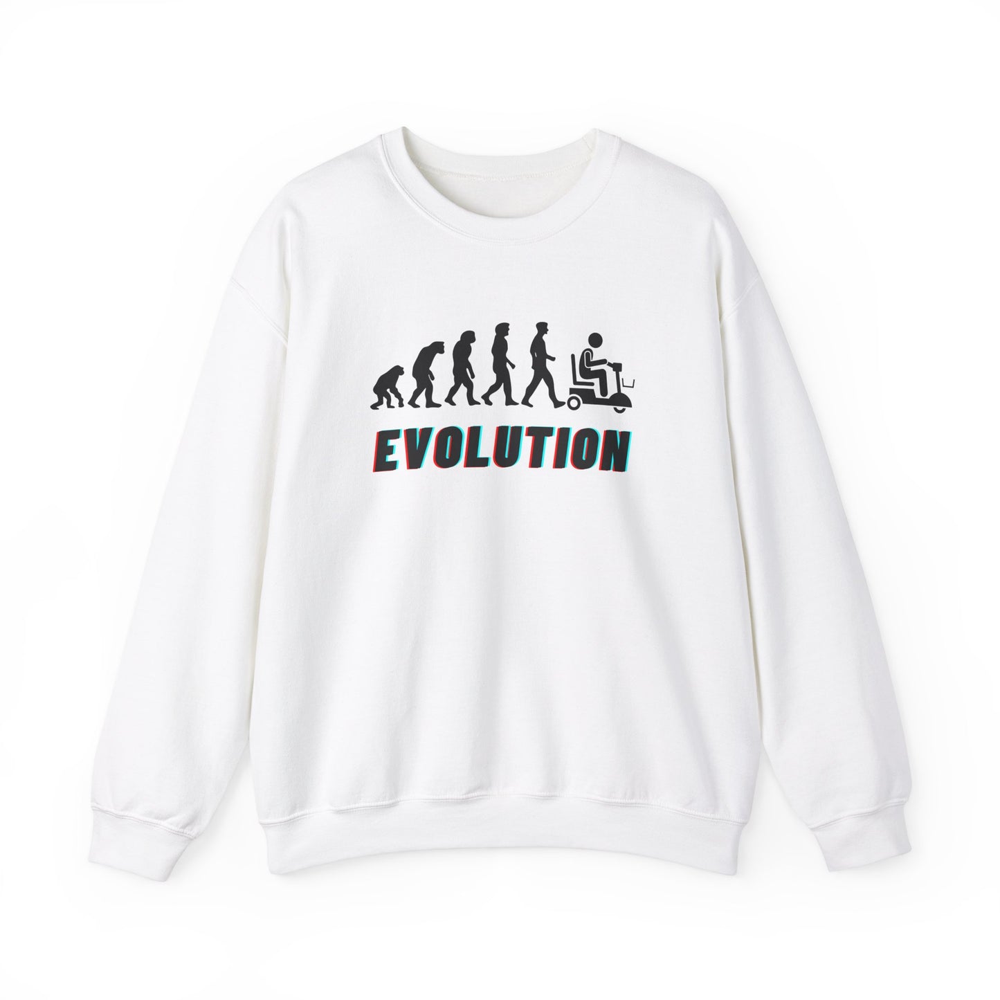 Evolution Unisex Heavy Blend™ Crewneck Sweatshirt – Perfect for Comedy Lovers & Science Enthusiasts