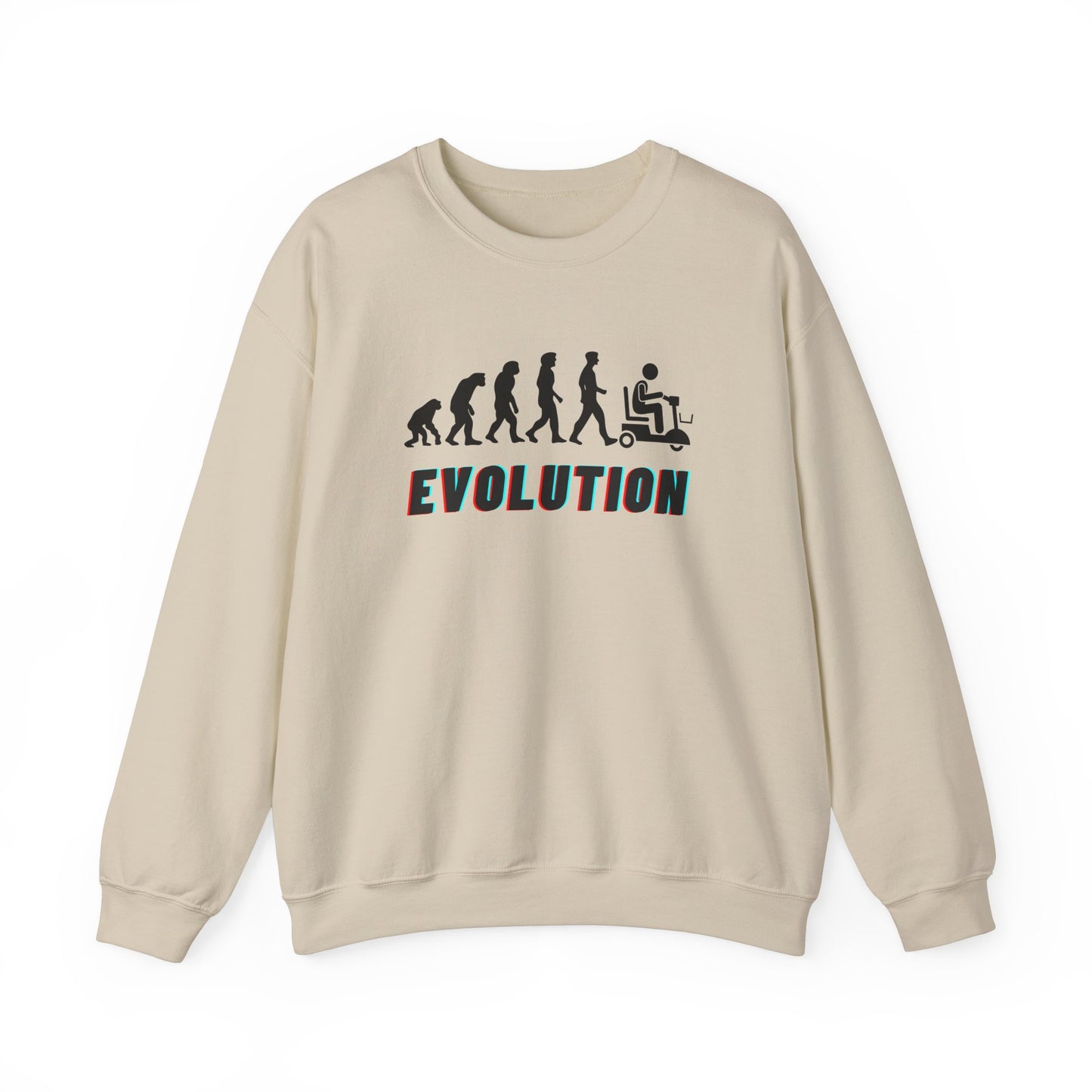 Evolution Unisex Heavy Blend™ Crewneck Sweatshirt – Perfect for Comedy Lovers & Science Enthusiasts