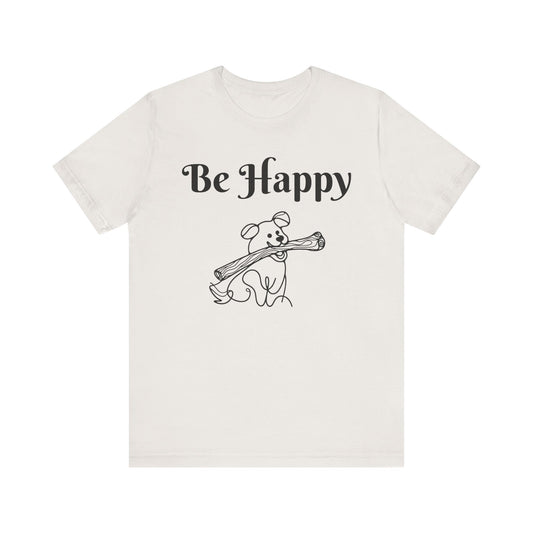 Dog Stick Tee - Spread Happy Unisex Jersey Short Sleeve