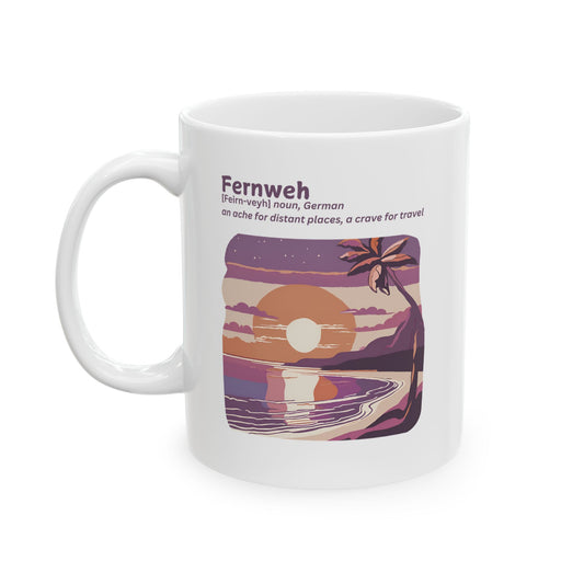 Fernweh-Beach Vacation Ceramic Mug (11oz, 15oz)