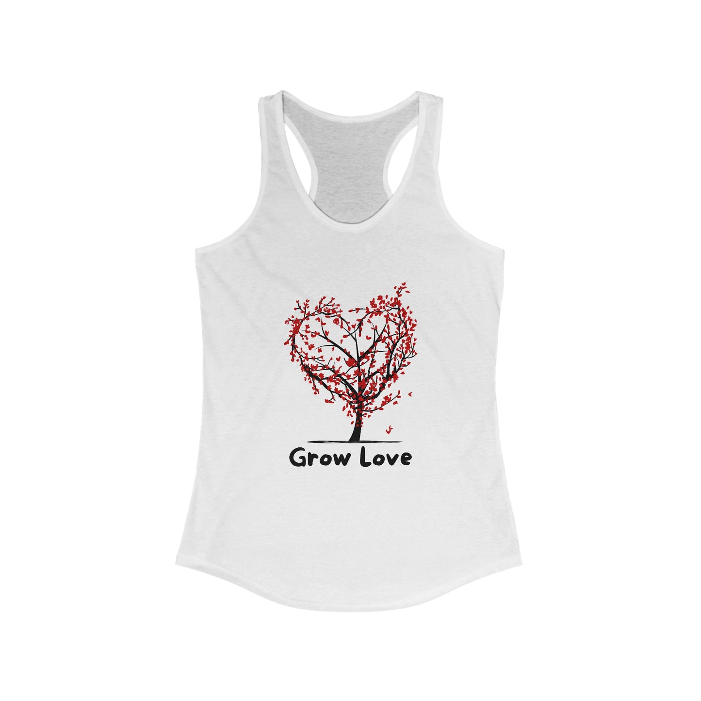 Grow Love Women's Racerback Tank - Inspirational Workout Top